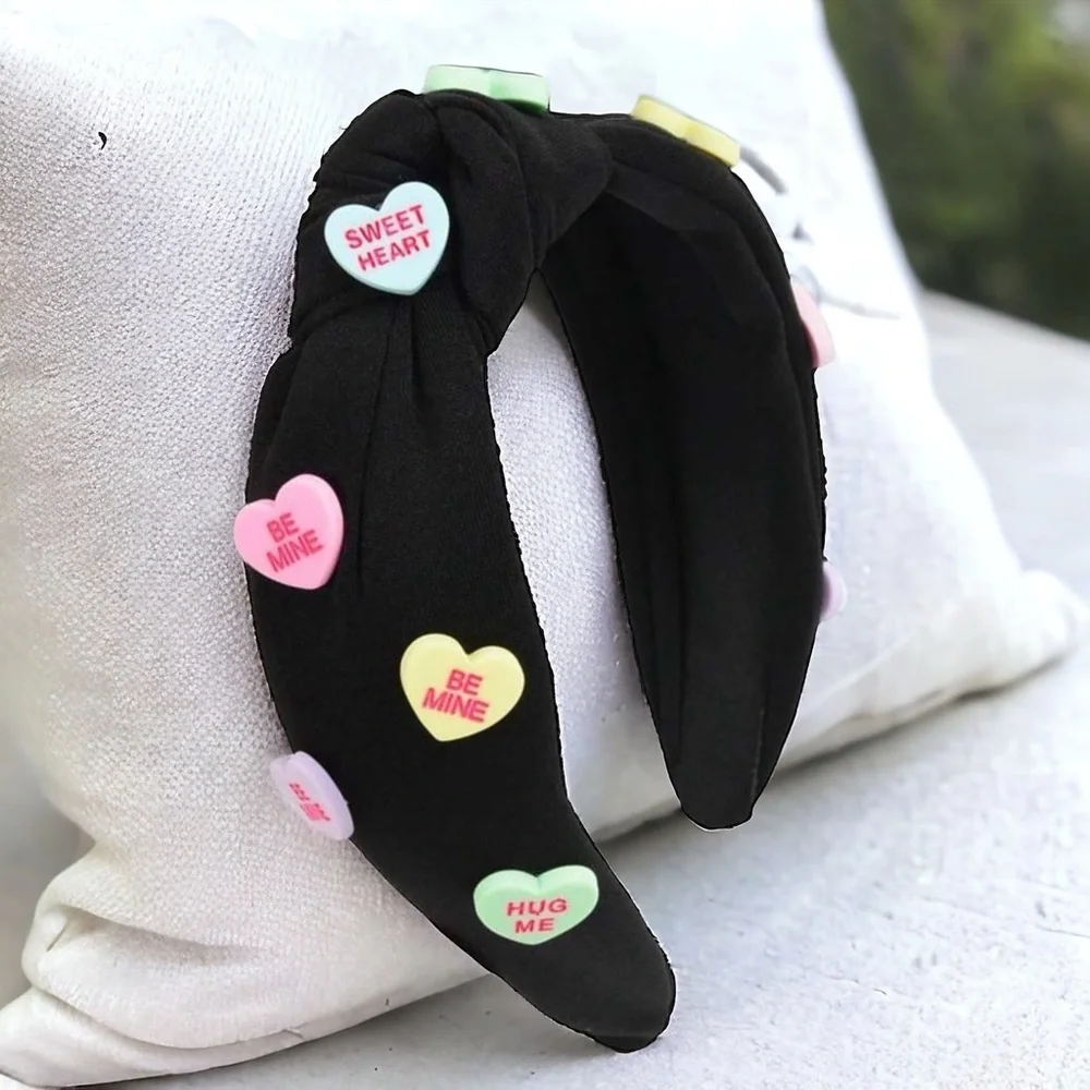 Brand New Valentine's Day Headbands - Adorned with Conversation Hearts, 5 Colors